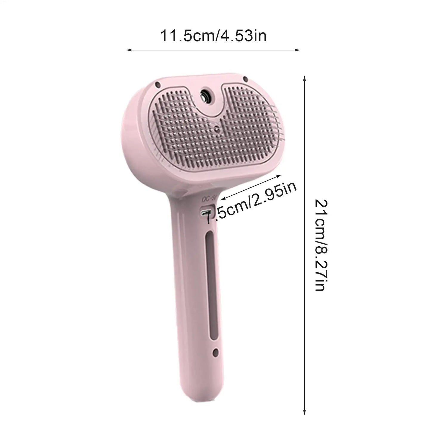 Cepillo para mascotas para eliminar el pelo con humidificador
