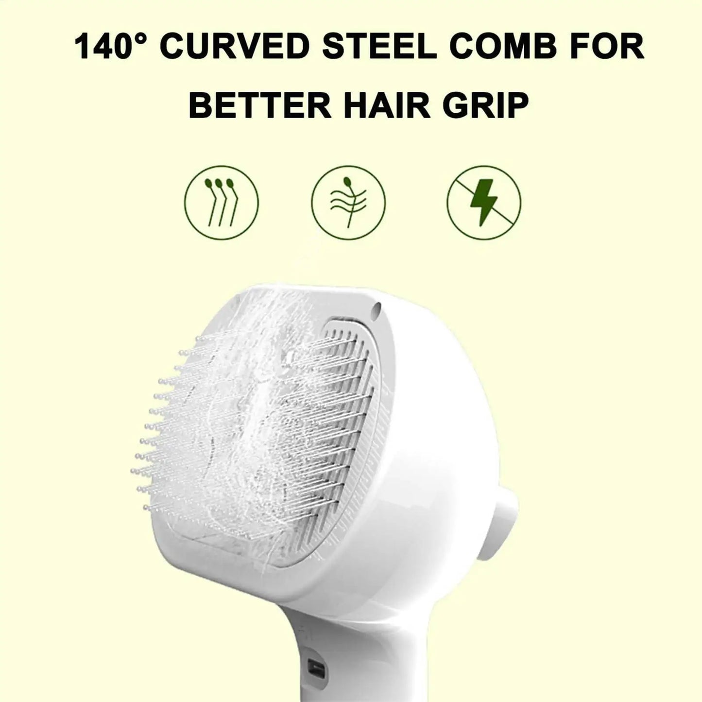 Cepillo para mascotas para eliminar el pelo con humidificador