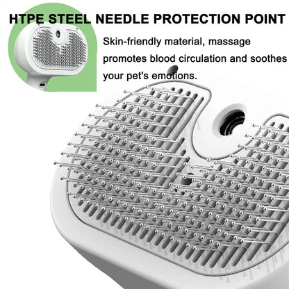 Cepillo para mascotas para eliminar el pelo con humidificador